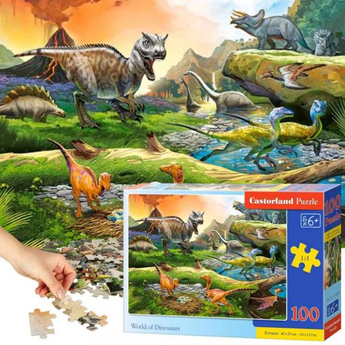 CASTORLAND Puzzle 100el. Dinoszauruszok világa