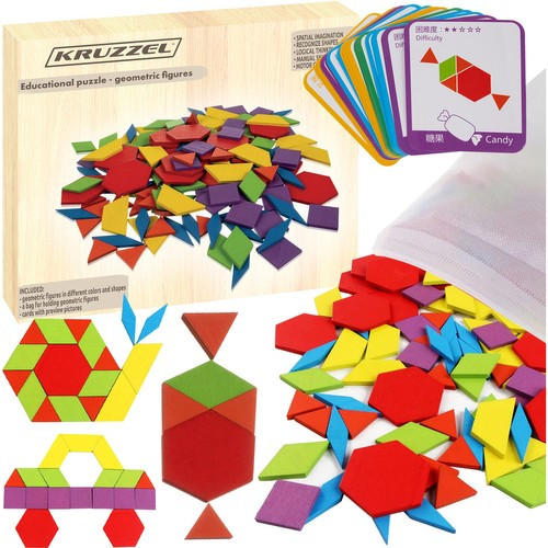 Oktatási puzzle - geometriai ábrák