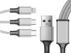 3 az 1-ben USB kábel telefonhoz - Lightning, iPhone, Micro USB, Type-C, 1.2m