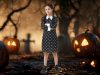 Wednesday Addams jelmez gyerekeknek Halloweenre, 135 - 145 cm